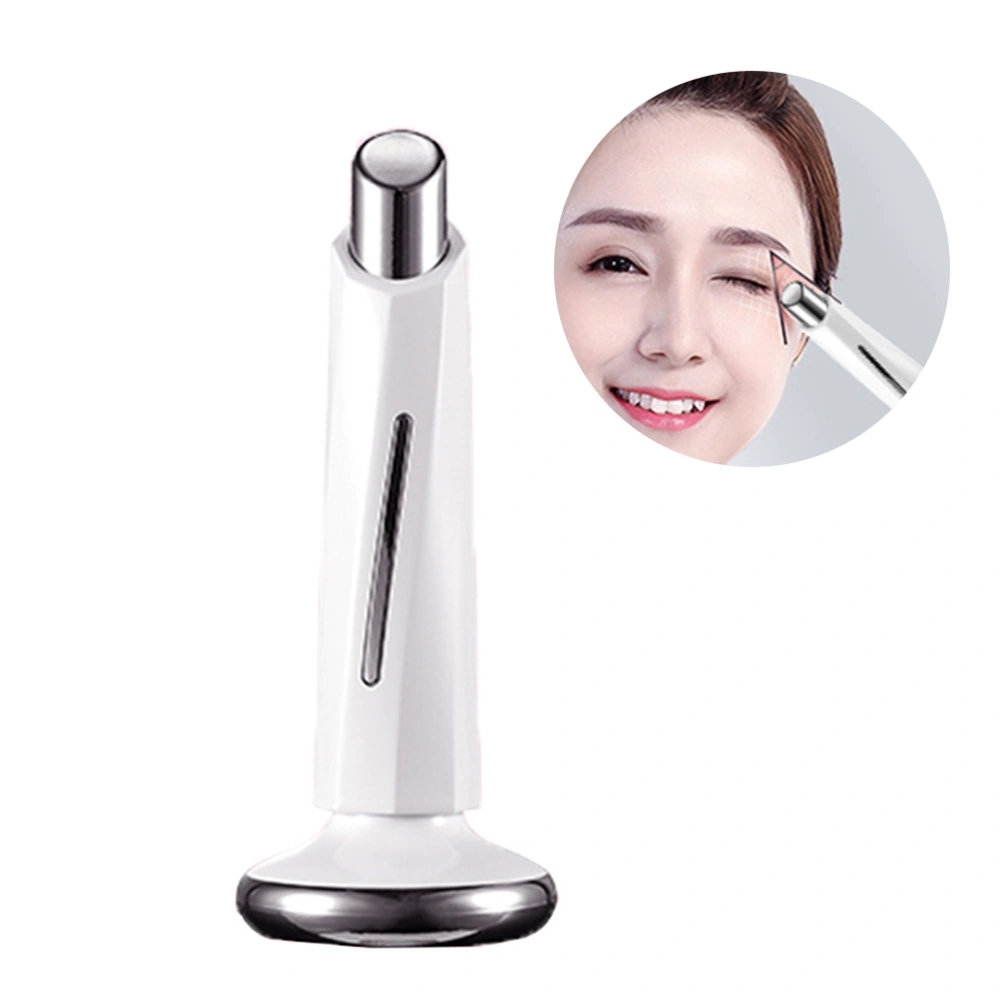 1PC Eye Facial Massager Dual Use Magnetic Micro Vibration Massager Device for Female (White)