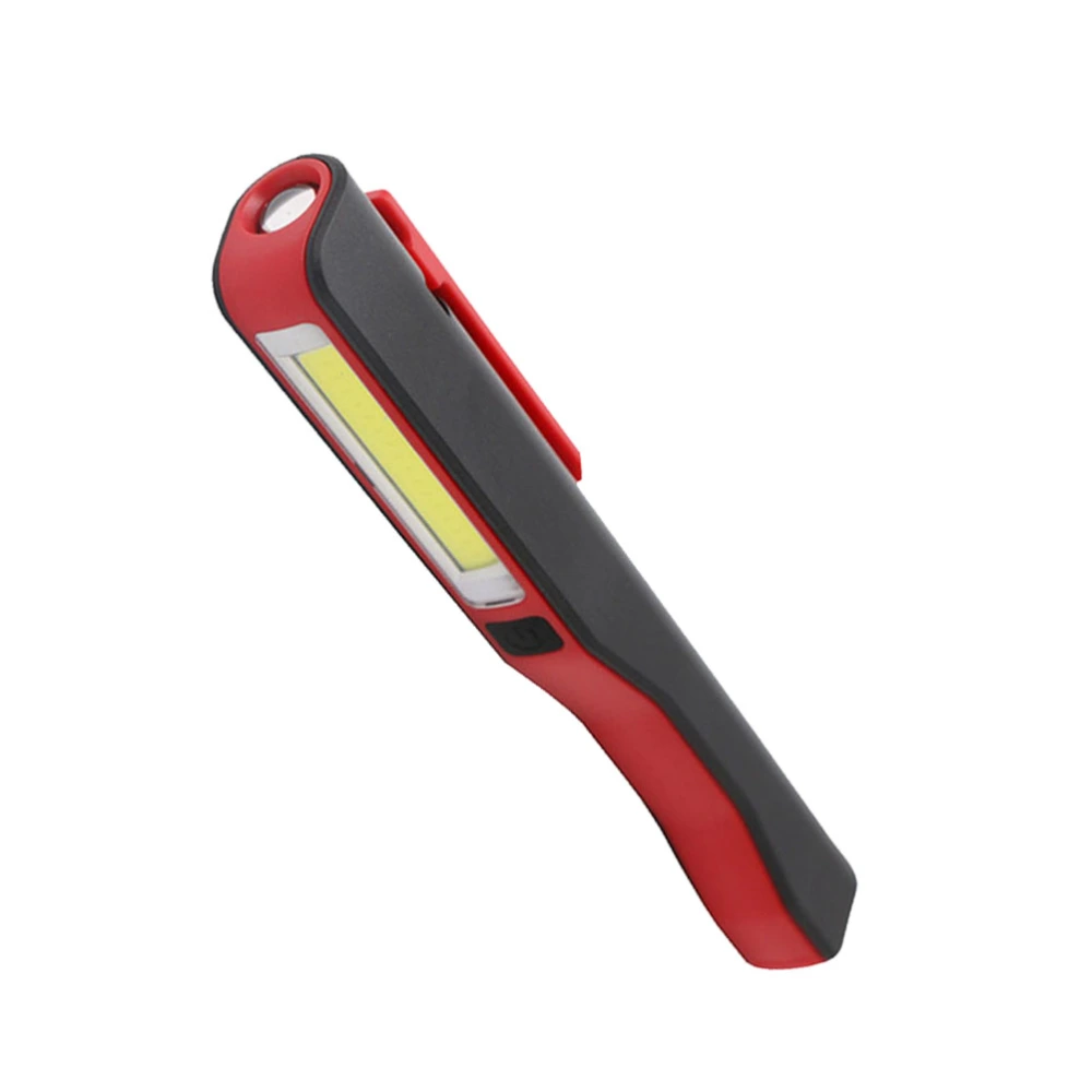 Multi-functional COB LED Work Light Rechargeable Magnetic Emergency Lamp Inspection Repair Flashlight Torch (Red)