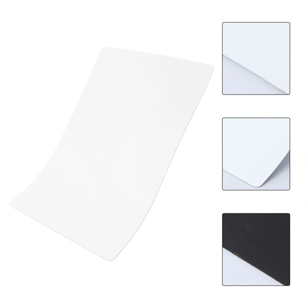 1Pc Refrigerator Tips Magnetic Sheet Self-Stick Whiteboard Stickers (White)