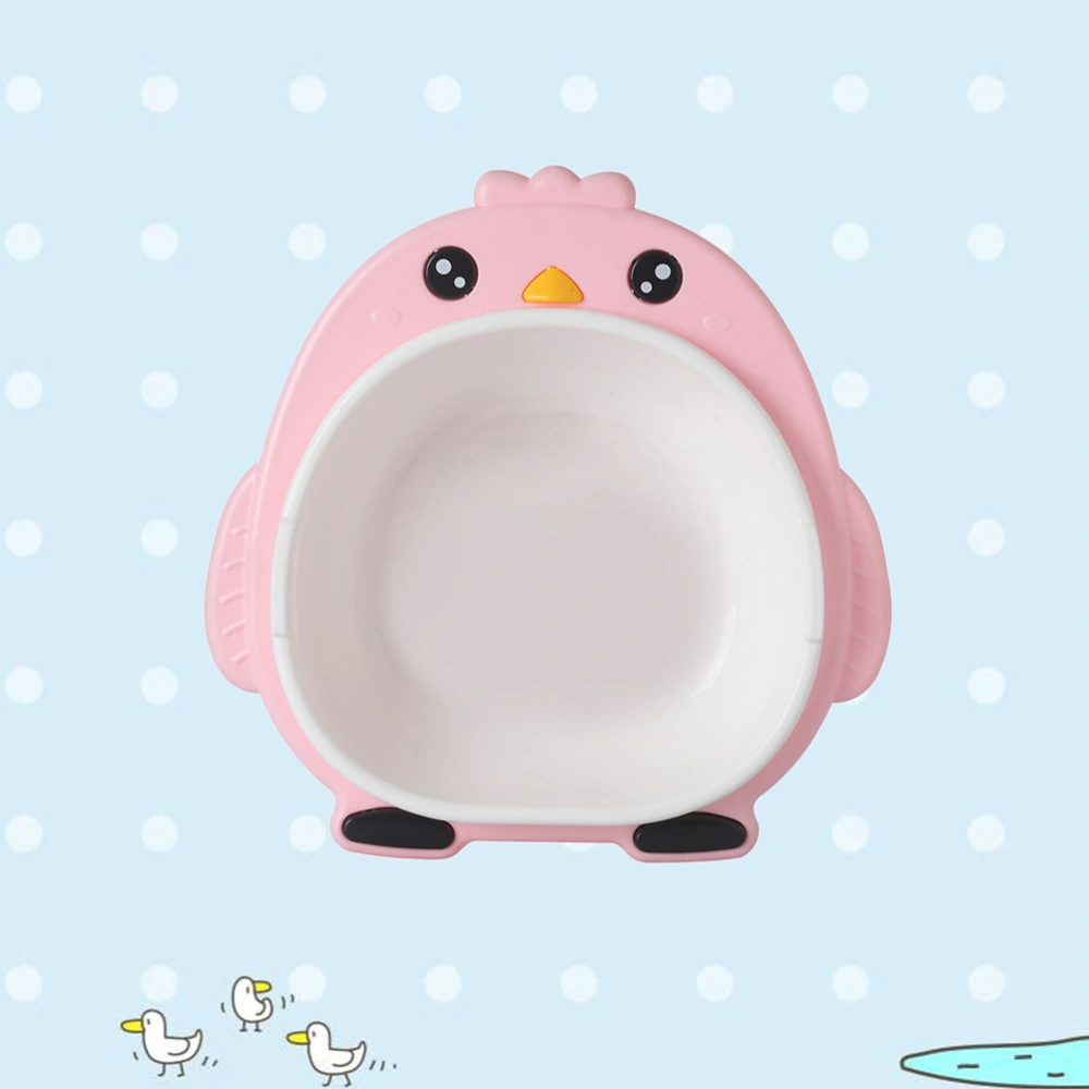 Cartoon Penguin Shape Baby Newborn Wash Basin Cartoon Basin Plastic Basin for Infants (Pink)