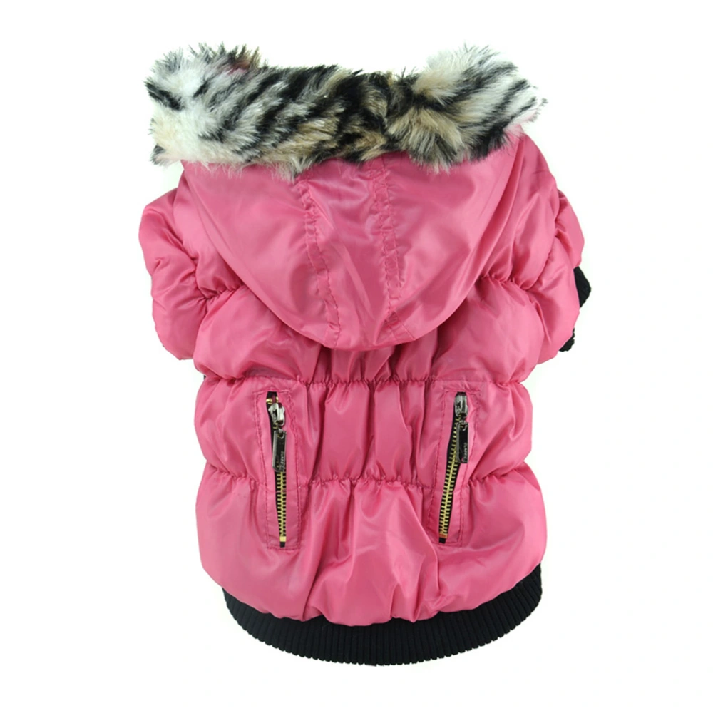 Pet Dog Coat Autumn Winter Pet Keep Warm Clothing Pet Puppy Apparel (Rosy, Size XXL)