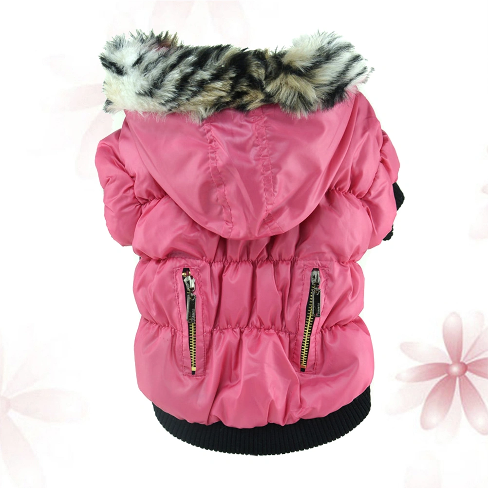 Pet Dog Coat Autumn Winter Pet Keep Warm Clothing Pet Puppy Apparel (Rosy, Size XXL)