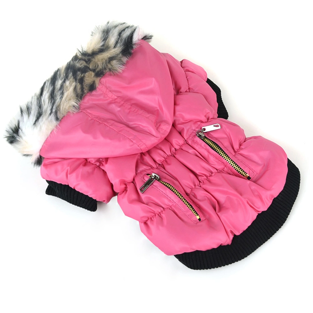 Pet Dog Coat Autumn Winter Pet Keep Warm Clothing Pet Puppy Apparel (Rosy, Size XXL)