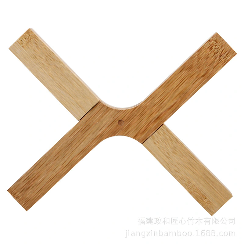 Wooden Trivet Cross Pans Holder Bamboo Placemat Table Plate Foldable Pad Bowl Holder