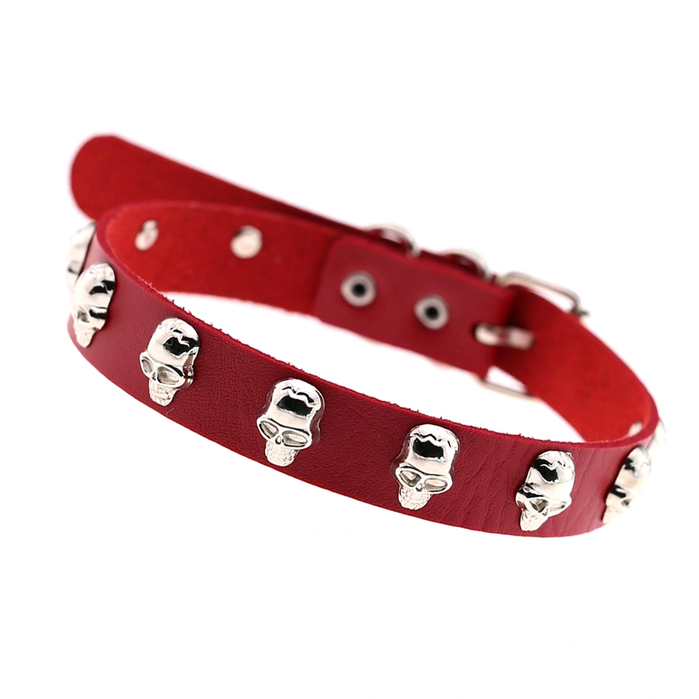 Punk Skull Necklace Stylish Necklace for Music Cosplay Necklace Prop Choker