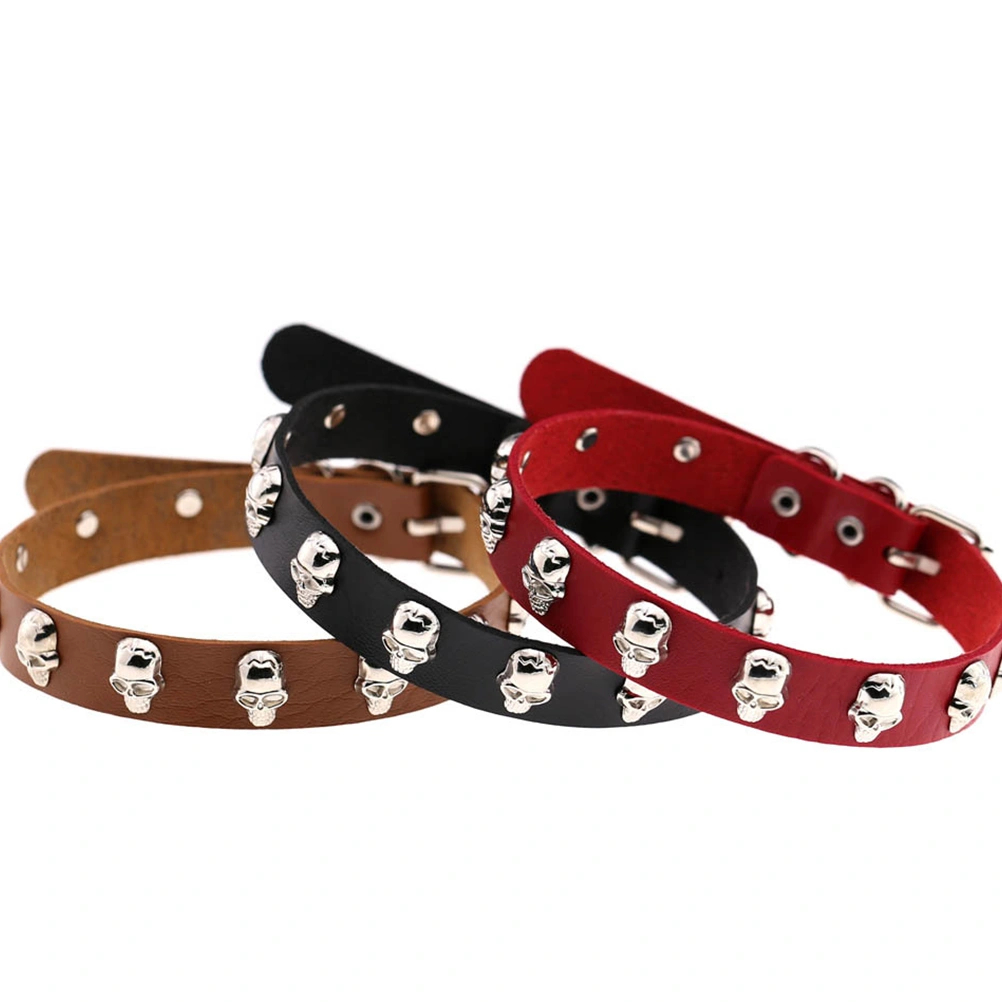 Punk Skull Necklace Stylish Necklace for Music Cosplay Necklace Prop Choker