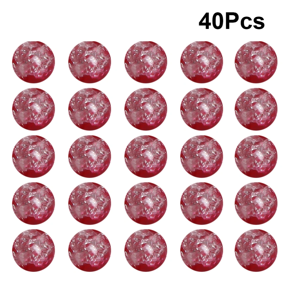 10mm 40Ps Beads Fashion Shape Chain Beads Creative Craft Beads for DIY Jewelry Accessories Bracelet Necklace(Red)