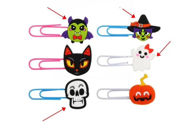 20Pcs Halloween Paperclips Halloween Decor Halloween Book Marks Party Favors Festival Bookmarks