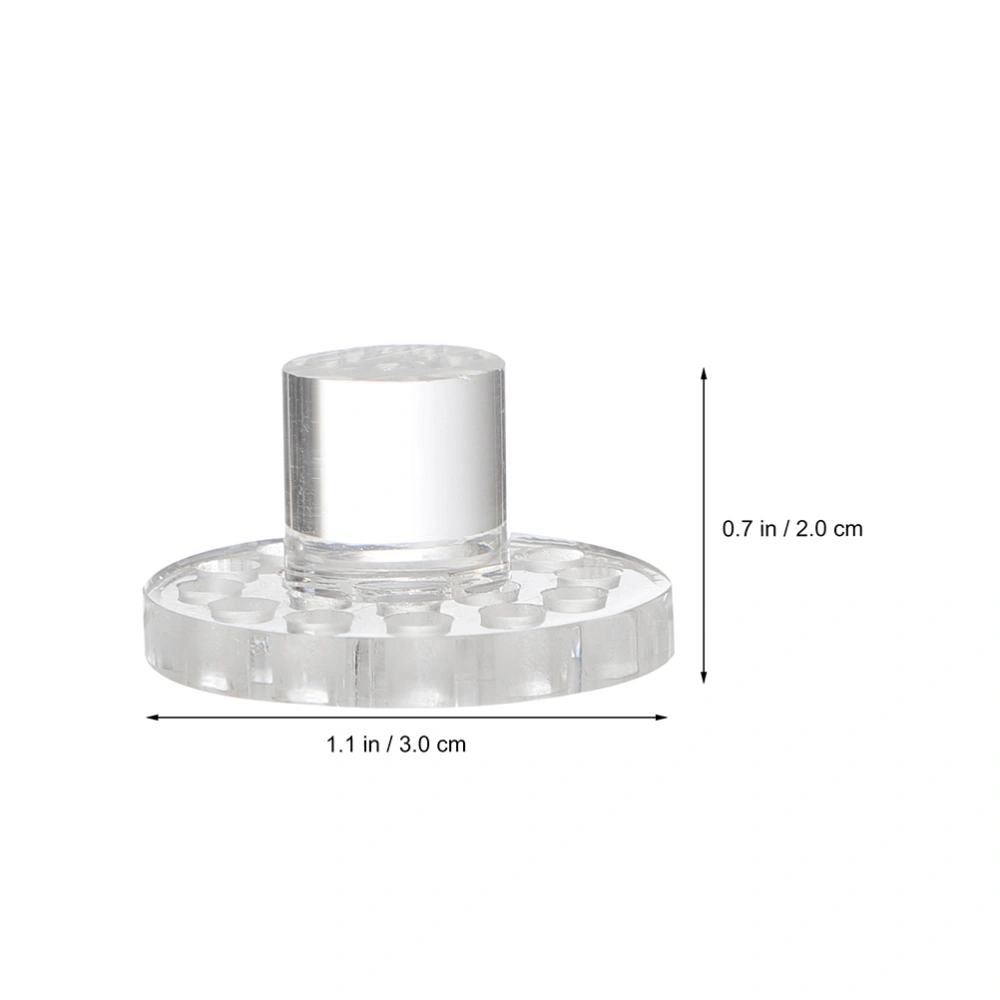 10PCS Acrylic Coral Frag Plug Base Round Transparent Coral Holder for Coral Rack