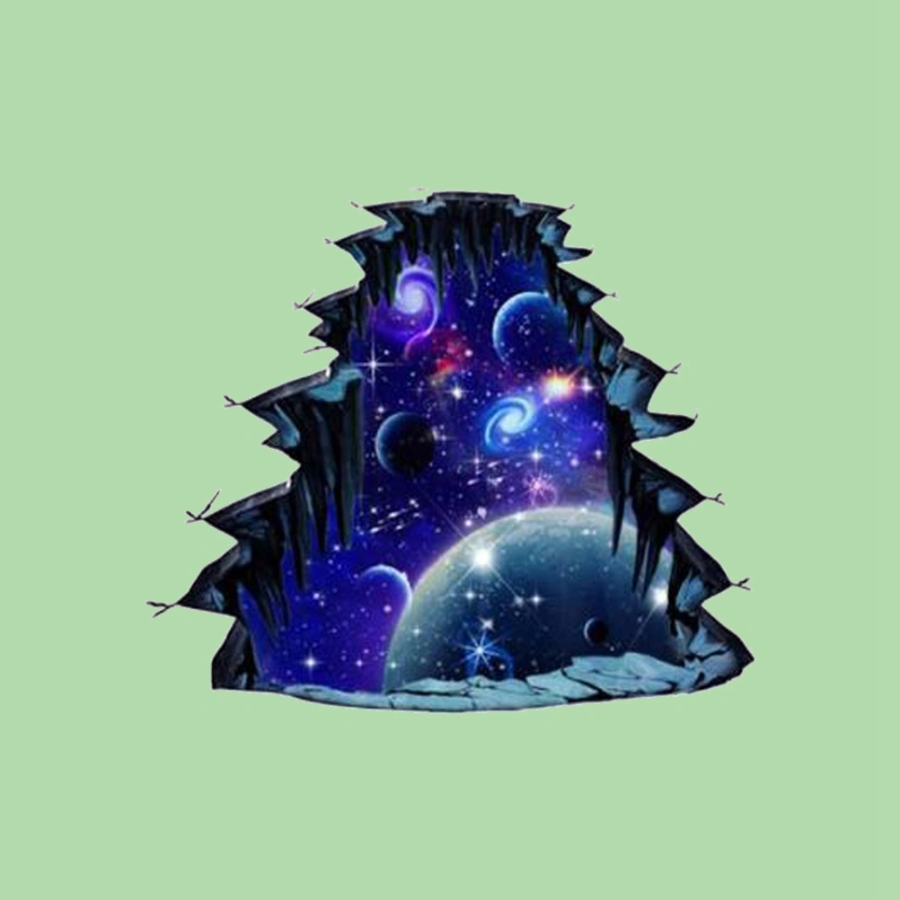 3D Floor Surface Sticker Outer Space Waterproof Wall Sticker Porcelain Board Sticker