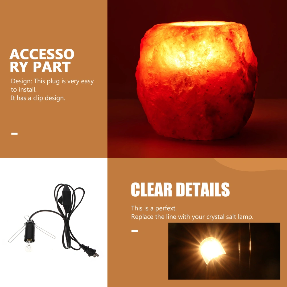 Salt Lamp Cord Salt Lamp Crystal Salt Lamp Replacement Cord with Dimmer Switch without (US Plug)