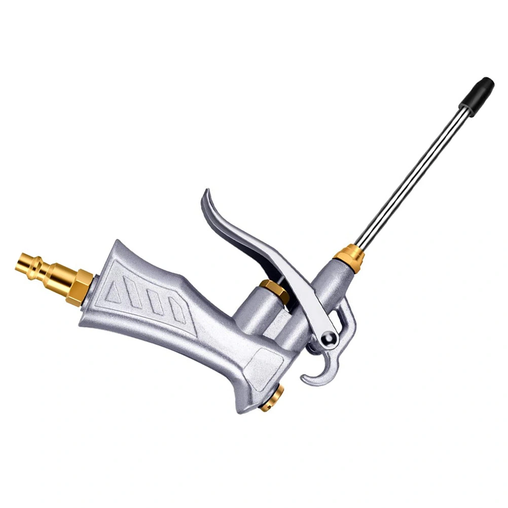 Pneumat Car Air Blowing Blow Dust Clean Tools Air Blow Dust with Adjustable Long Nozzle (Silver)