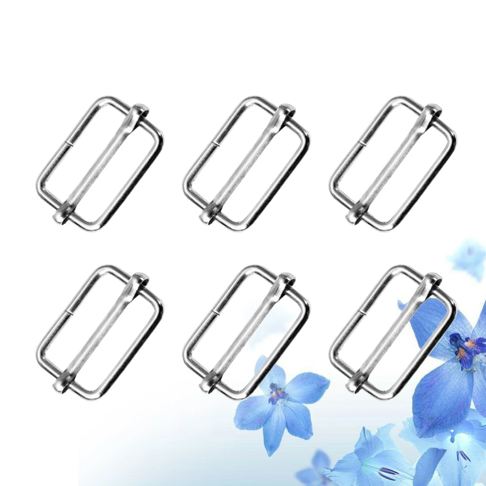 20PCS Slide Belt Connection Roller Buckles Bag Strap Adjustable Metal Pin Buckles for Backpack Suitcase Clothes (Silver)