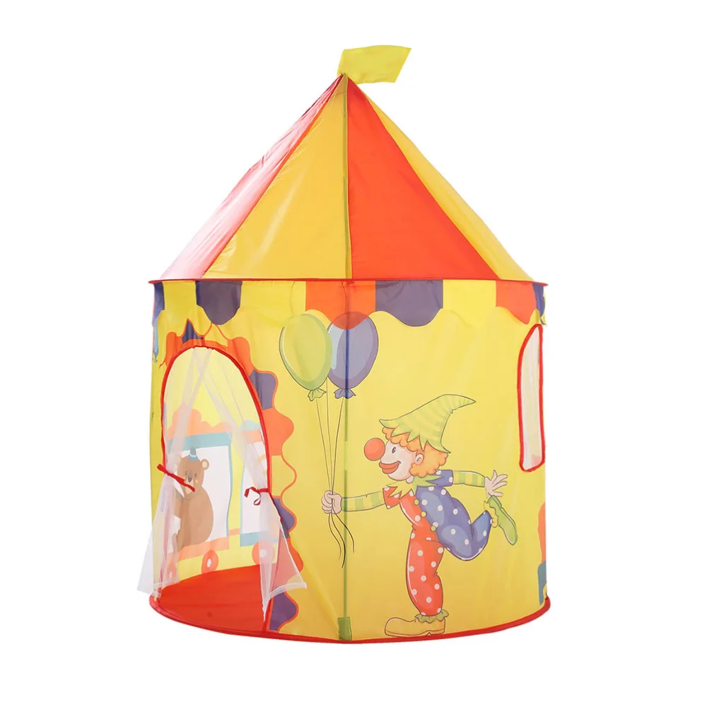 Baby Yurt Circus Animal Pattern Tent Foldable Game House Kids Playhouse