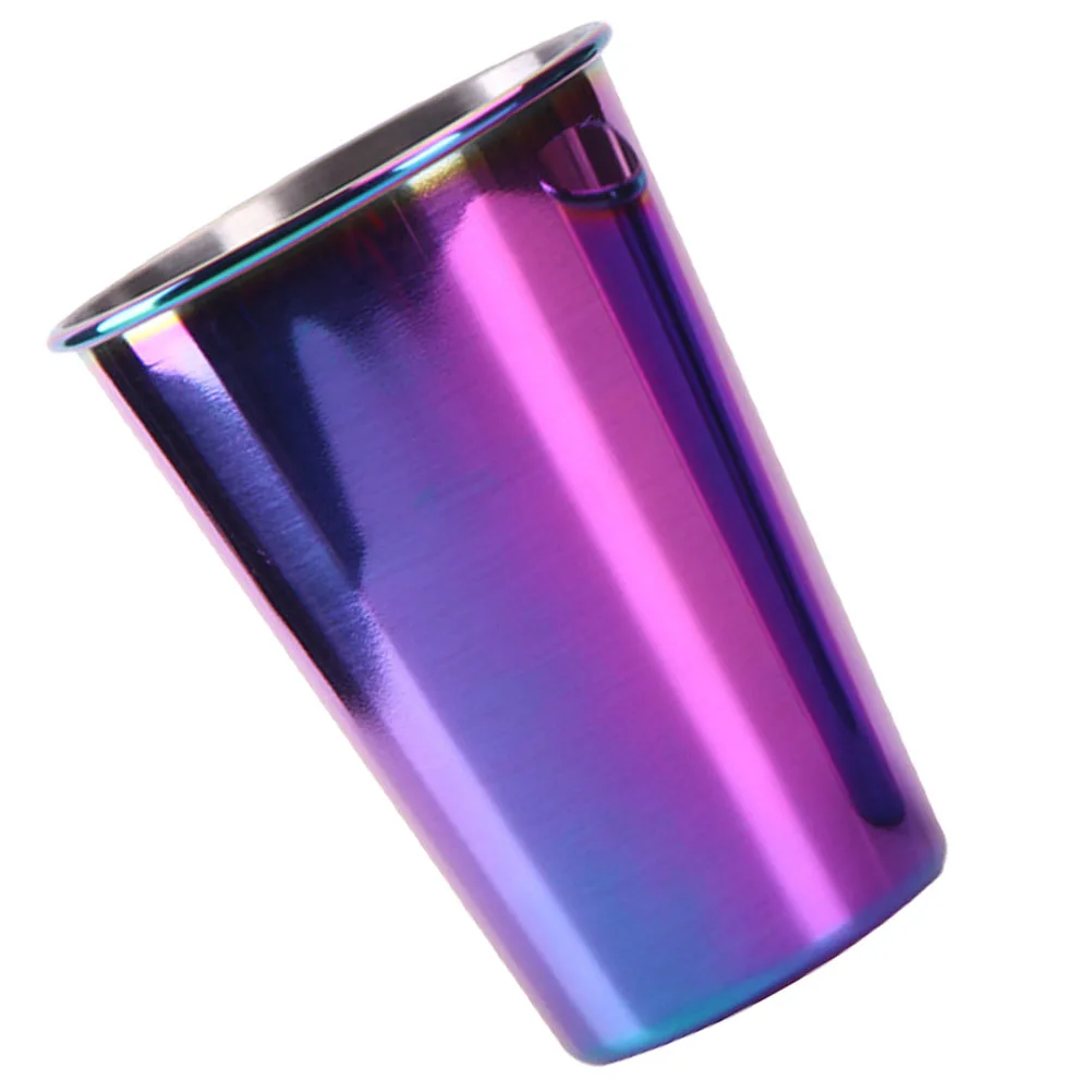 1Pc Shatterproof Juice Beer Mug Stainless Steel Beer Jar Convenient Coffee Cup