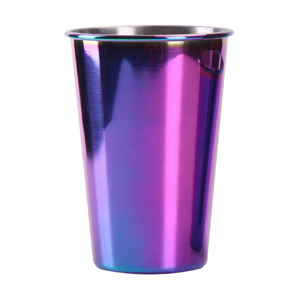 1Pc Shatterproof Juice Beer Mug Stainless Steel Beer Jar Convenient Coffee Cup