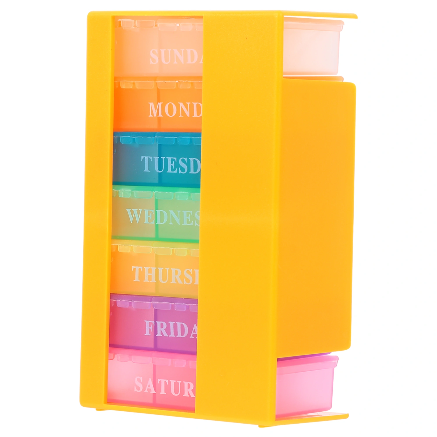 1Pc Weekly Pill Organizer 21 Compartment Pill Box Portable Medicine Container