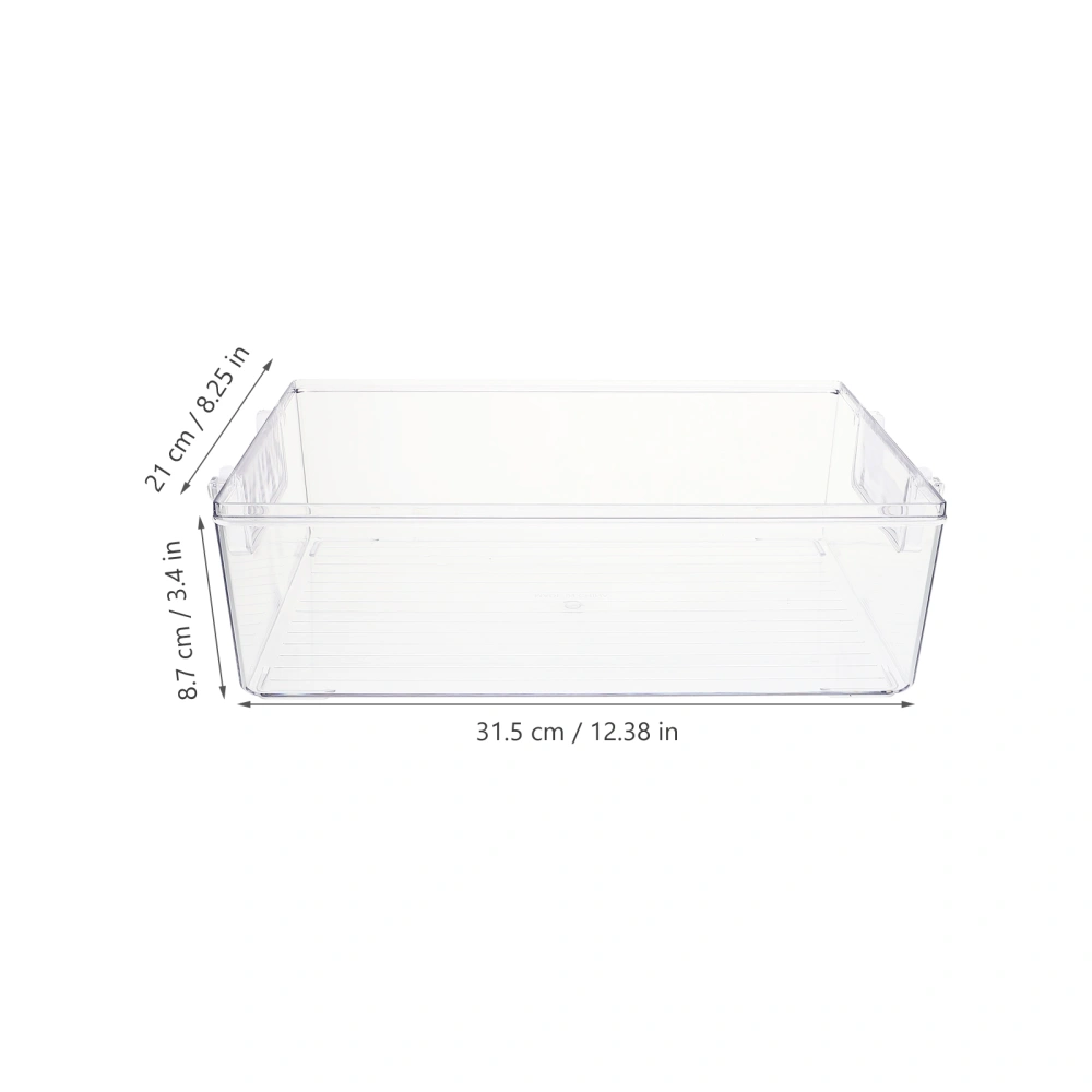 1pc Refrigerator Food Storage Box Kitchen Storage Bin Vegetable and Fruit Drain Box