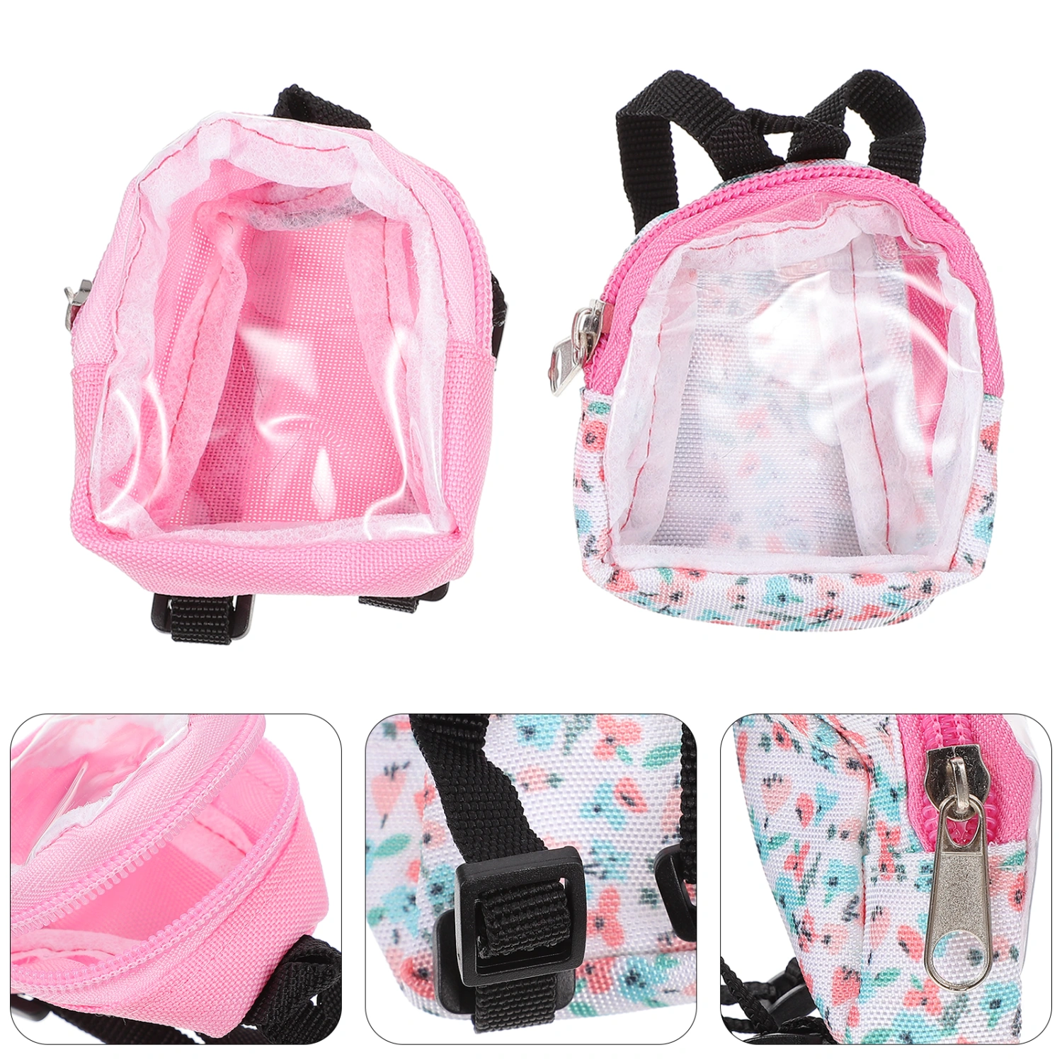 2Pcs Mini Backpack Model Decorative Backpack Mini House Decor Accessories