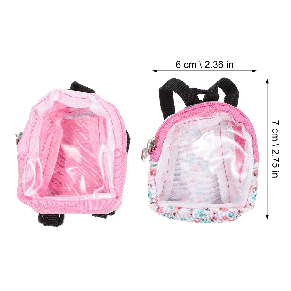 2Pcs Mini Backpack Model Decorative Backpack Mini House Decor Accessories