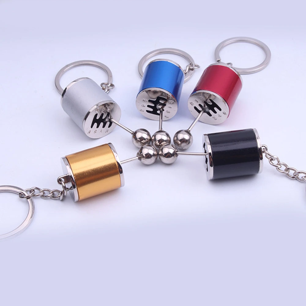 1Pc Simulation Car Modification Gear Shaped Pendant Keyring Keychain for Handbag Phone Pendant (Silver)