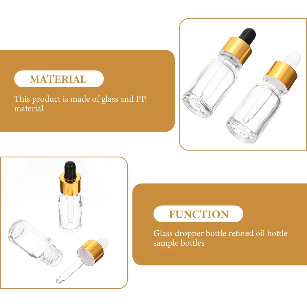 20Pcs Glass Dropper Bottles Portable Dropper Bottles Essential Oil Bottles Travel Dropper Bottles