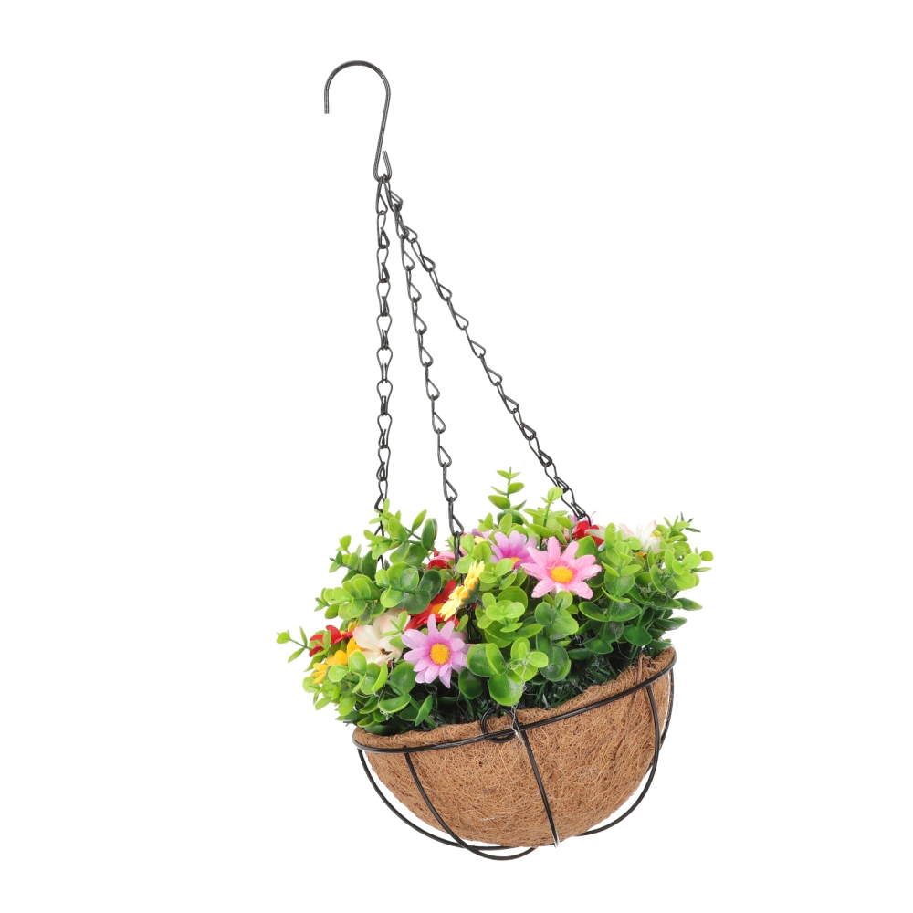 Hanging Flower Planter Hanging Fake Flower Basket Yard Hanging Flower Decor