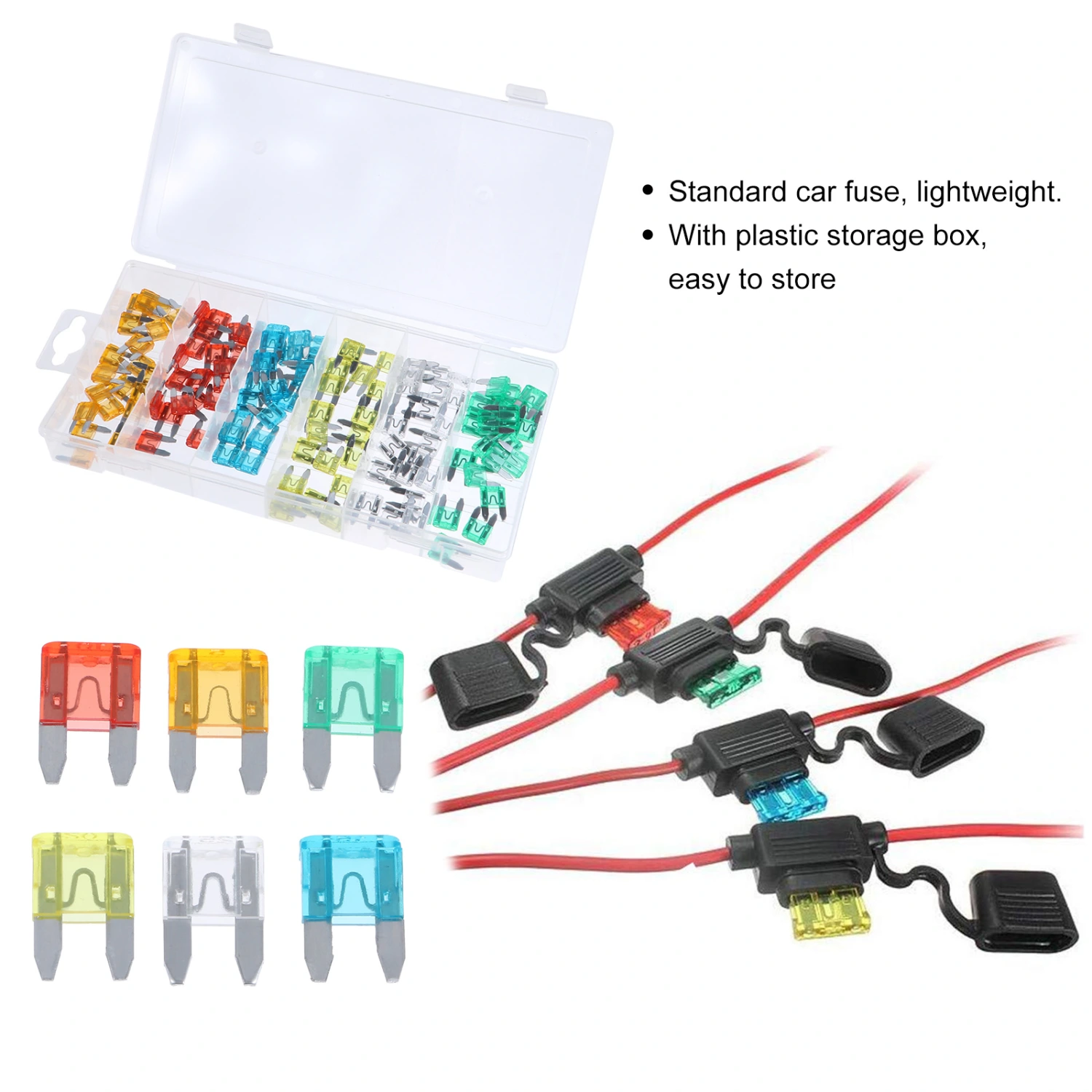 120 Pcs Standard Car Truck Blades Fuses Set Mini Auto Blades Fuse with Puller