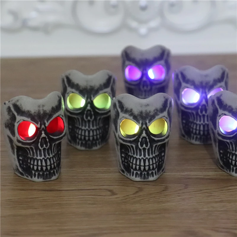 Halloween Decorative Props LED Electronic Glow Skull Light