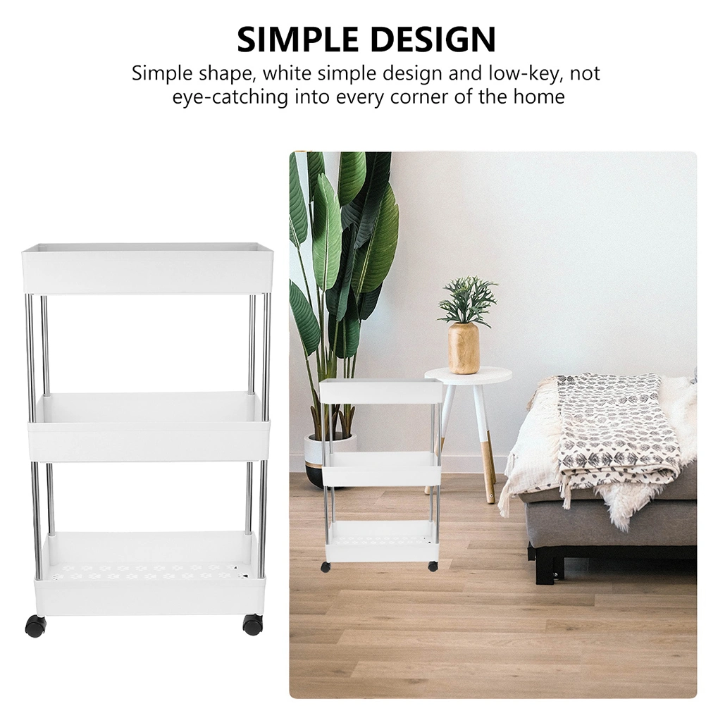 Removable Multi-layer Trolley Storage Shelf Bathroom Kitchen Storage Rack