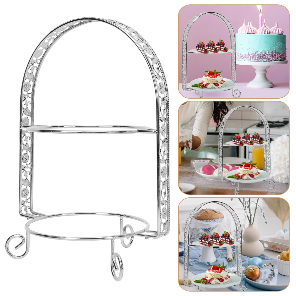 1Pc Creative Double-layer Cake Display Rack Delicate European Style Dessert Rack