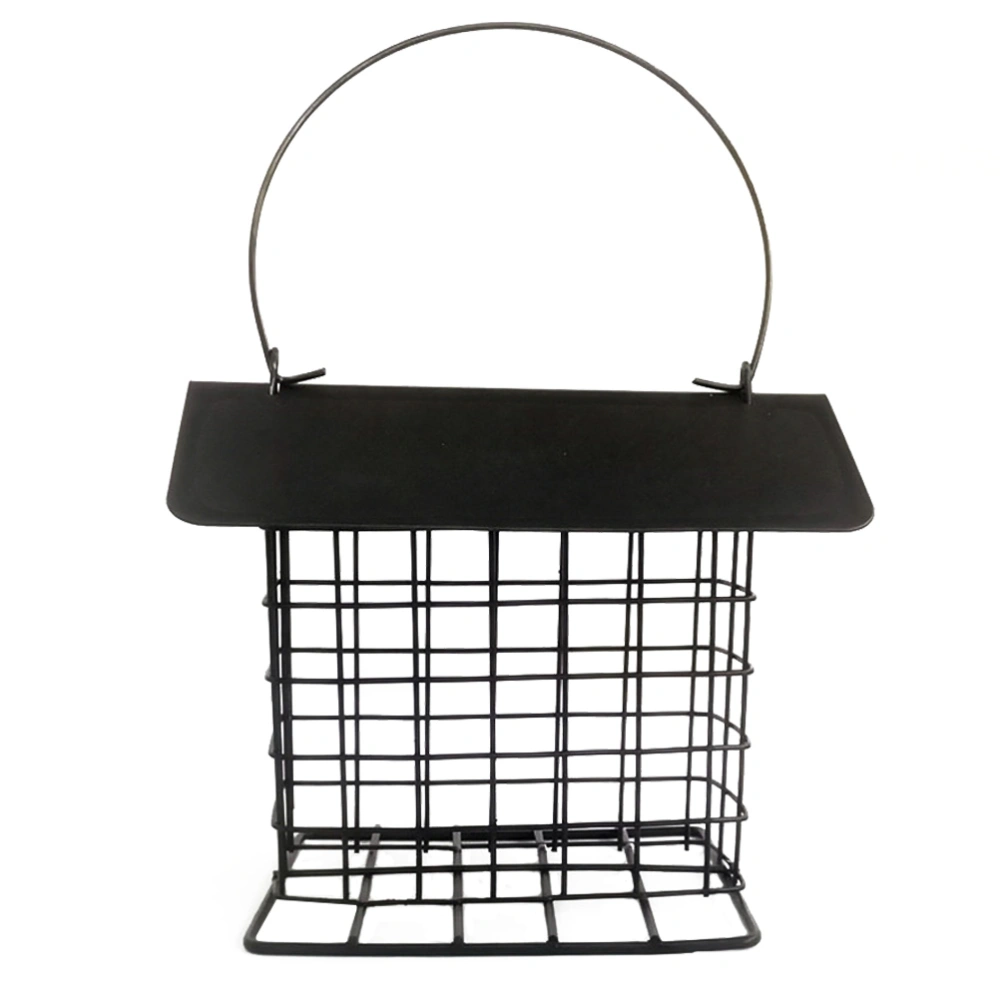 1pc Outdoor Bird Hanging Food Dispenser Metal Pet Bird Food Feeder Container