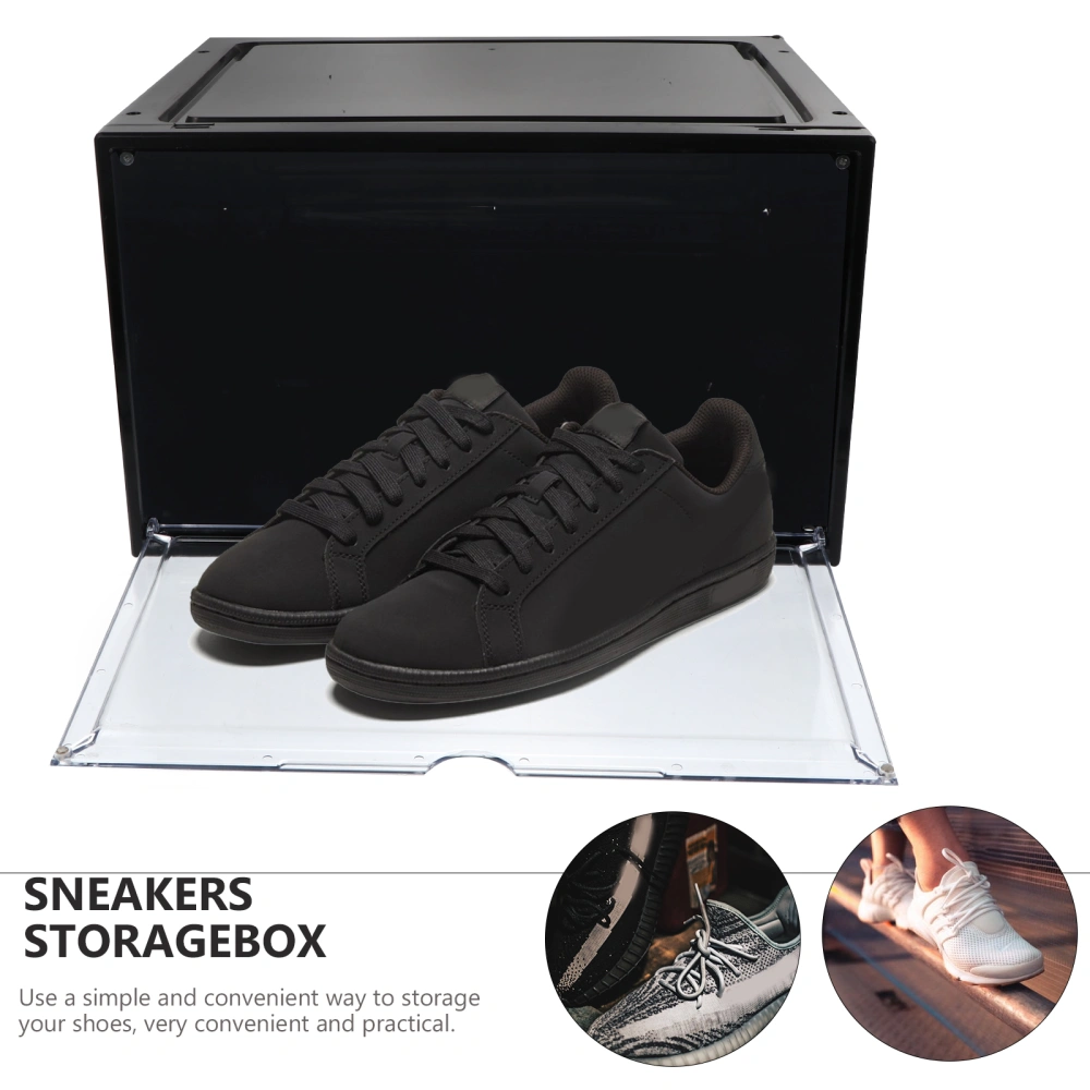 Dust-proof Sneakers Box Basketball Shoe Container Side Opening Magnetic Shoe Box