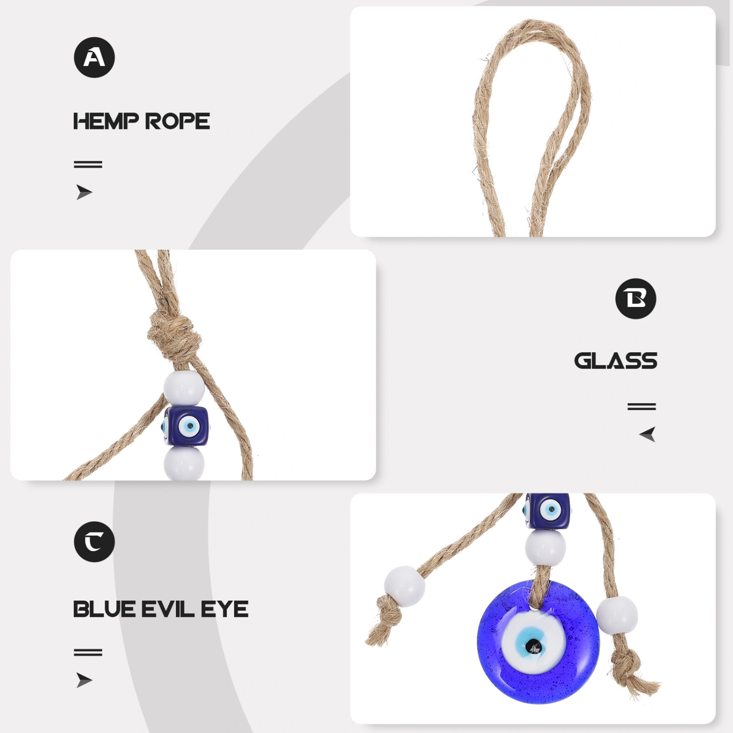 2Pcs Class Turkish Blue Evil Eye Beautiful Blue Evil Eye Hanging Adornments