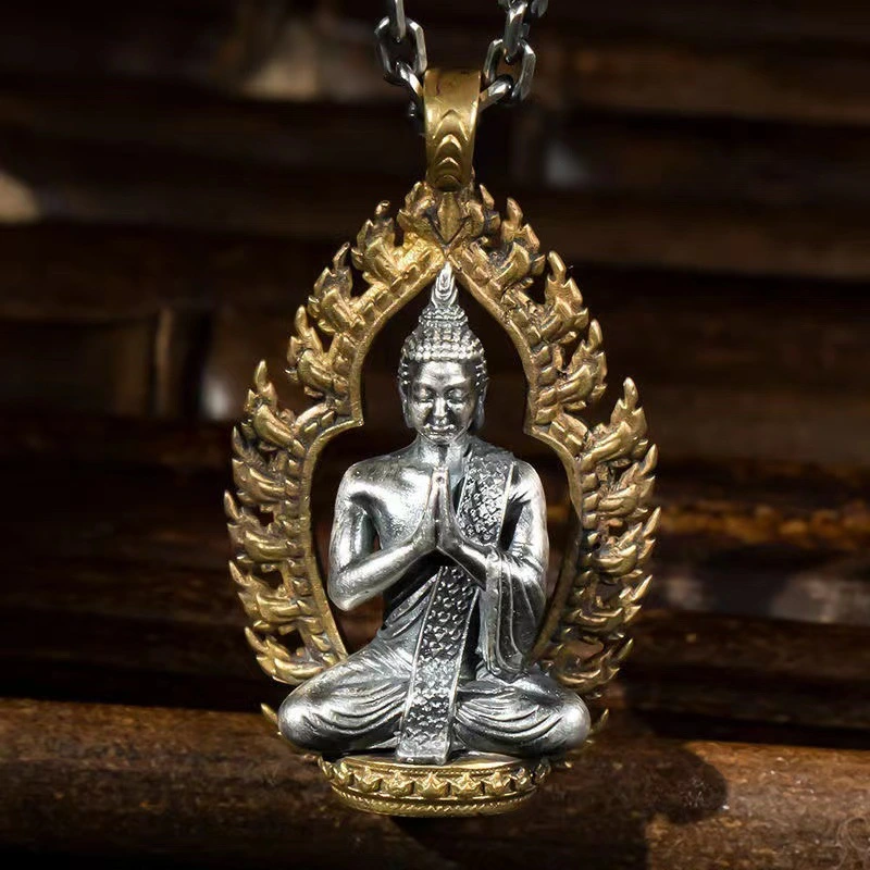 Solid Guanyin Guardian Pendant For Men