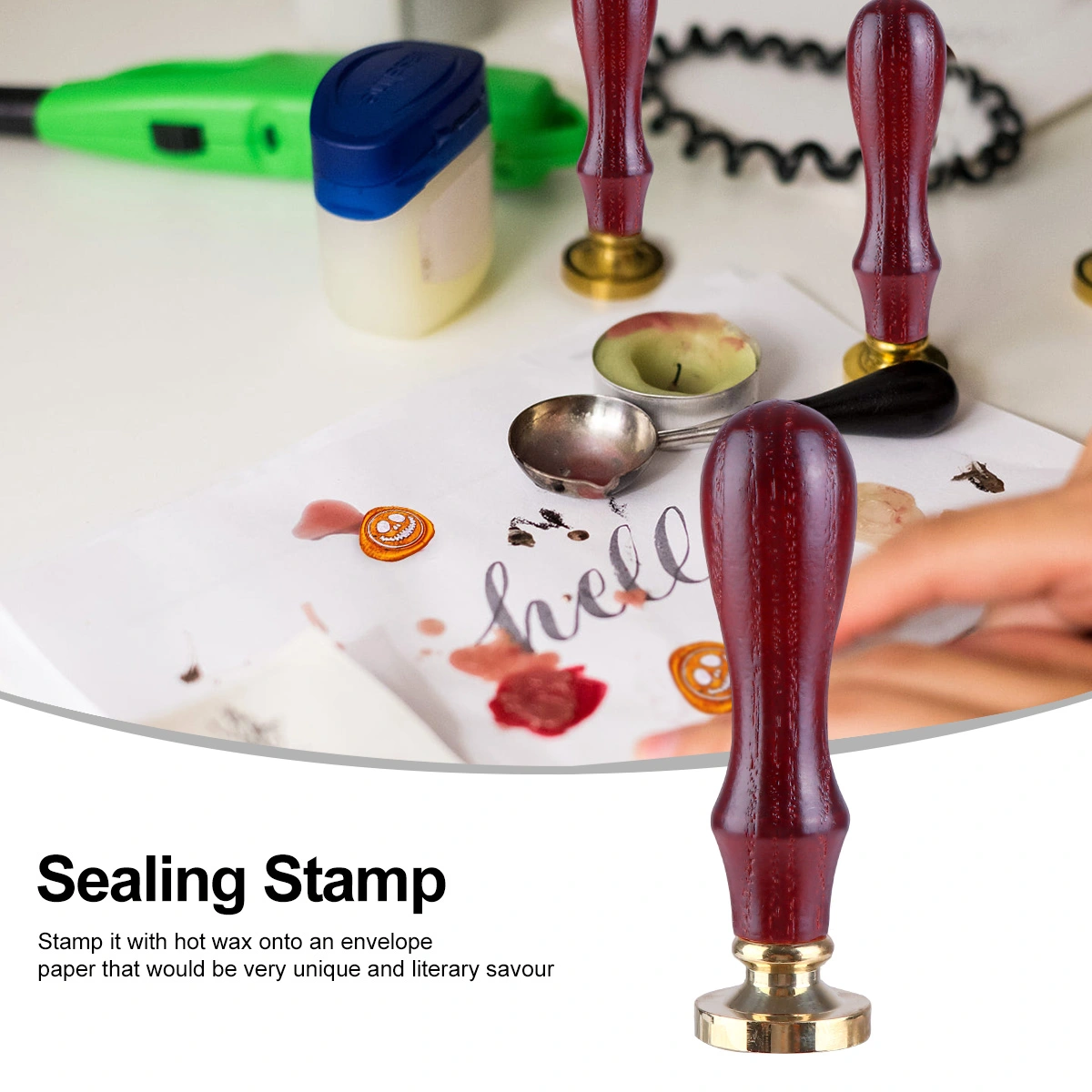 Wax Seal Stamp Retro Envelope Sealing Stamp Pumpkin Stamper for Halloween