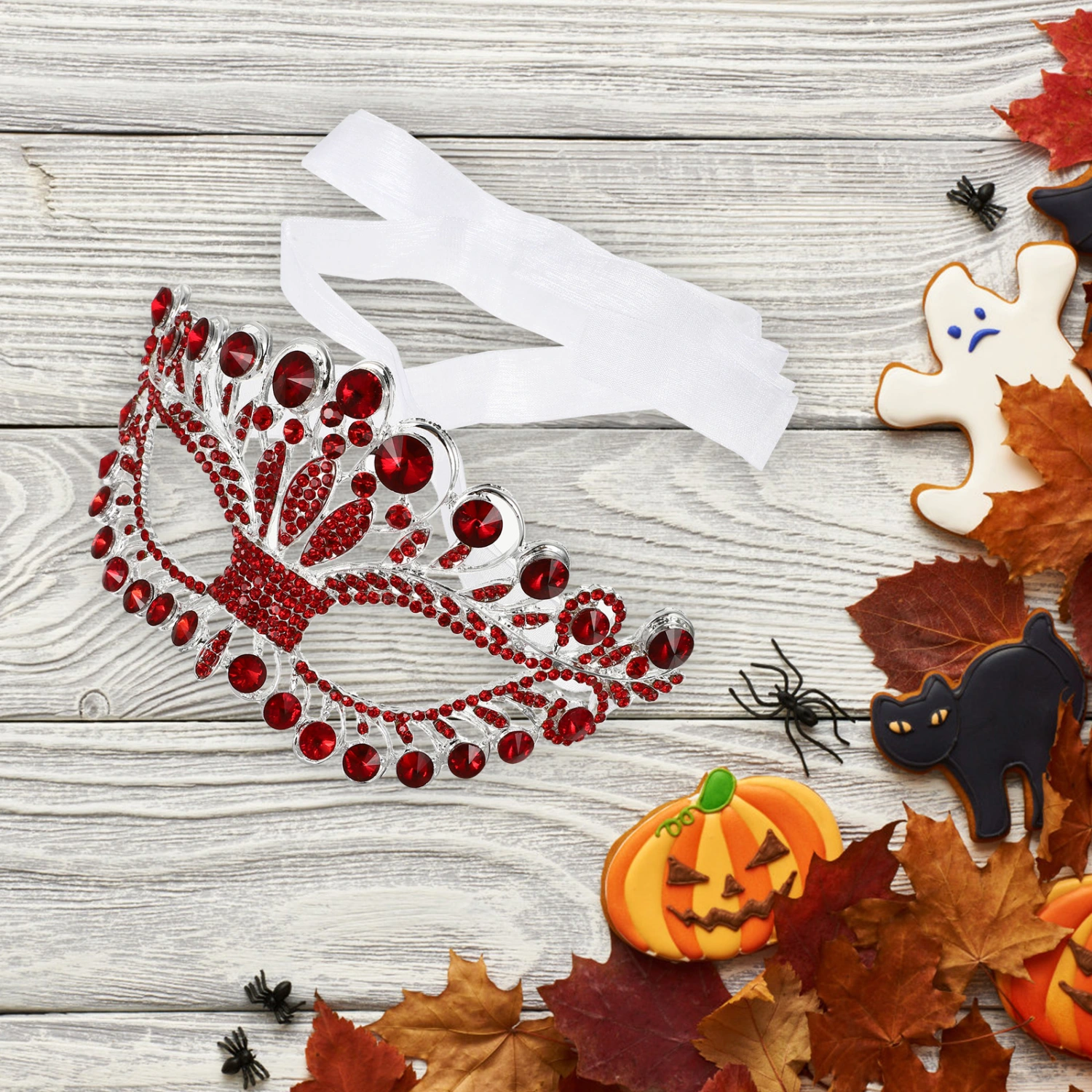 Rhinestone Half Face Mask Halloween Masquerade Mask Dancing Party Accessories