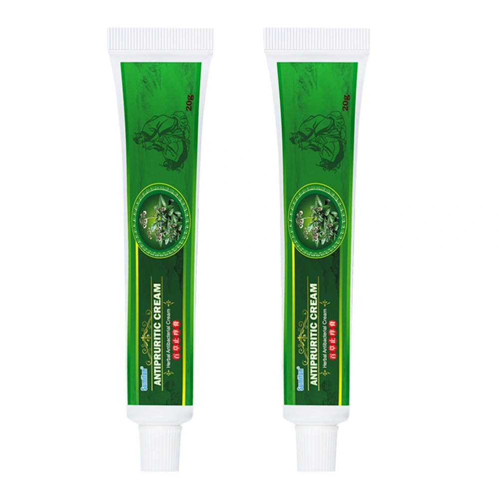 2pcs Portable Antipruritic Cream Eczema Cream Herbaceous Plant  Psoriasis Dermatitis Ointment for Men Women