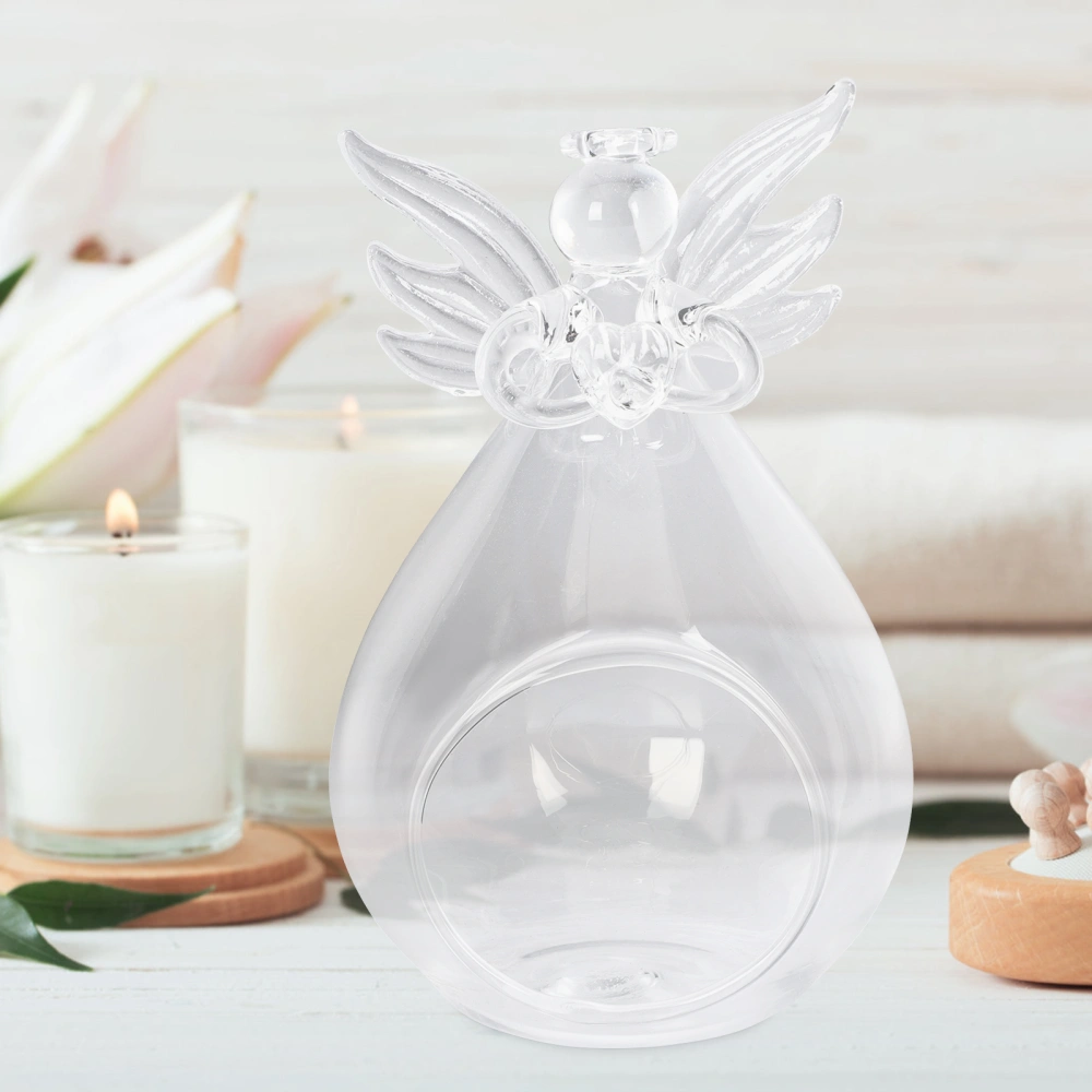 European Angel Glass Candlestick Creative Wedding Candleholder Home Candle Stand