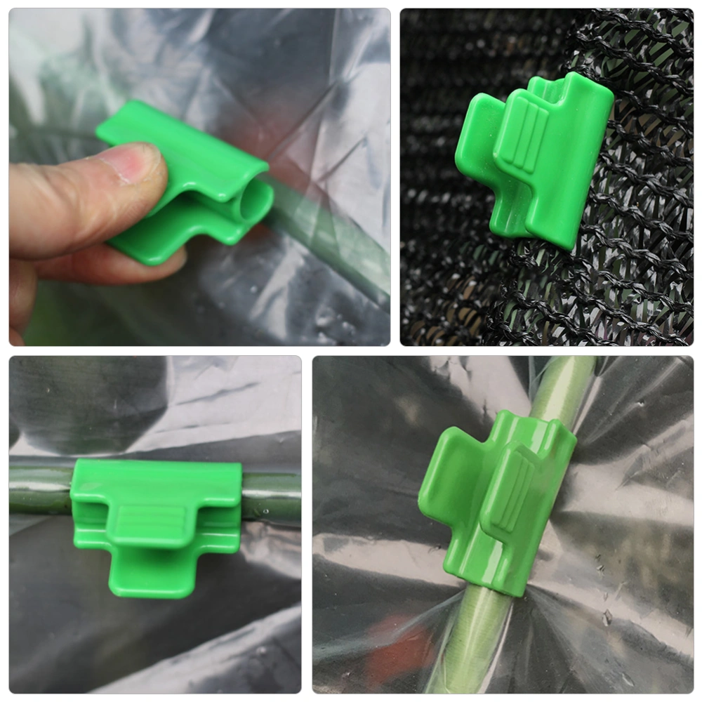 24 Pcs Plastic Greenhouse Clamps Film Buckle Clamps Plastic Pipe Clamps