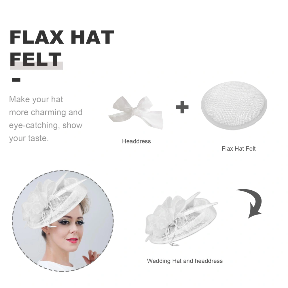 1pc Flax Hat Felt Practical Mesh Hat Felt Women Accessories DIY Supplies