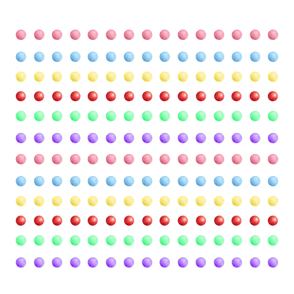 6 Pack of 7-9mm Mini  Balls Polystyrene Beads for Clay Making DIY Art Craft Wedding Party Decoration (Red, Sea-blue, Orange Yellow, Green, Purple, Pink Style)