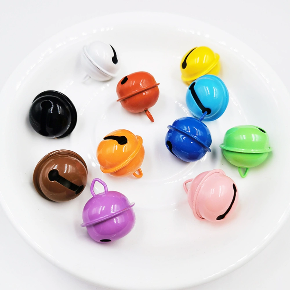 1 Bag 50pcs Mini Bell Pet Bell DIY Crafts Gifts Decorative Bell Charms 22mm for DIY Making (Assorted Color)