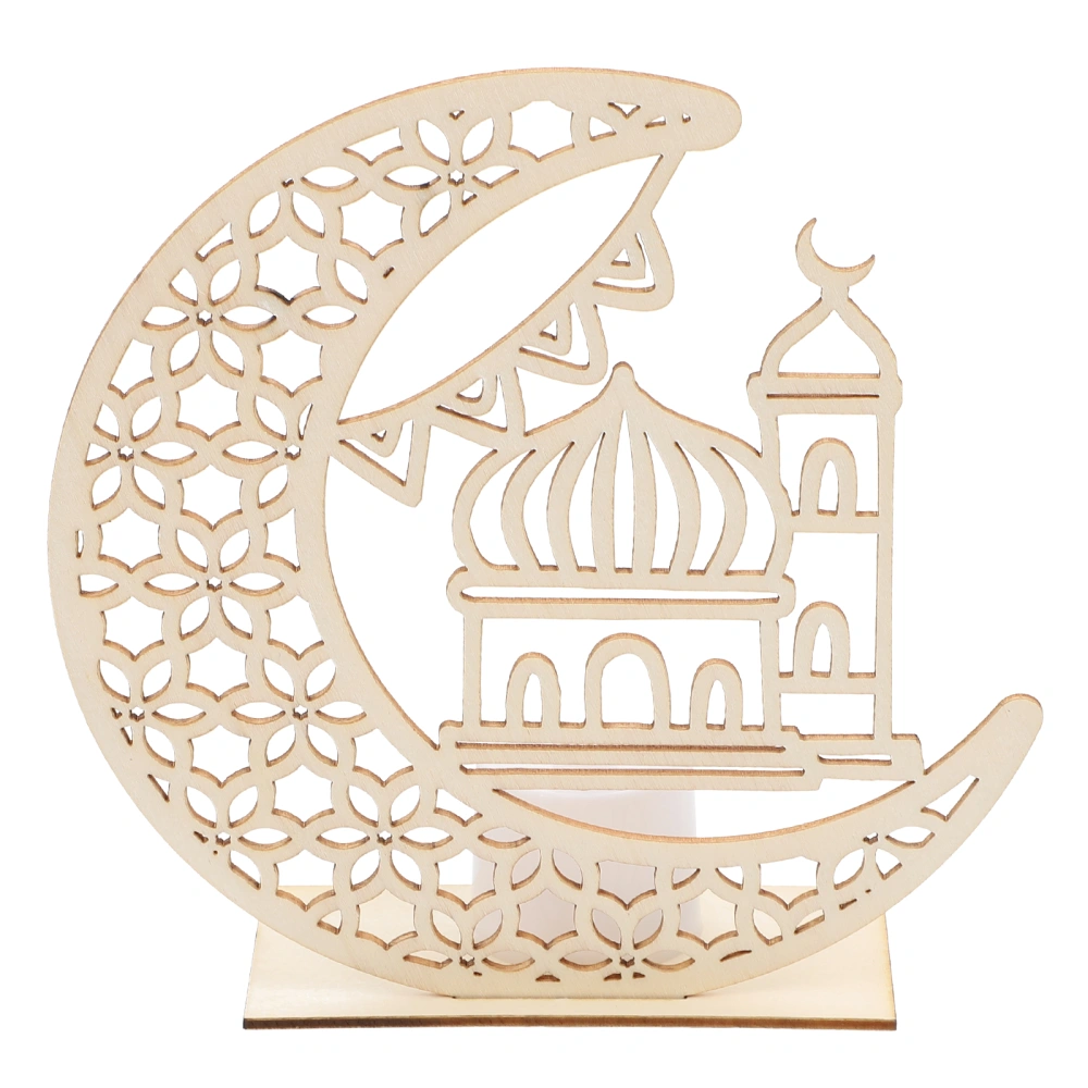 Ramadan Night Light Wood Tabletop Ornament Ramadan Eid DIY Wooden Craft