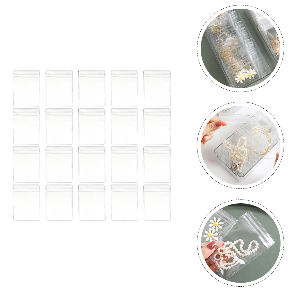 60Pcs Jewelry Bags Transparent Jewelry Bags Anti-oxidation Jewelry Bags Plastic Storage Bags