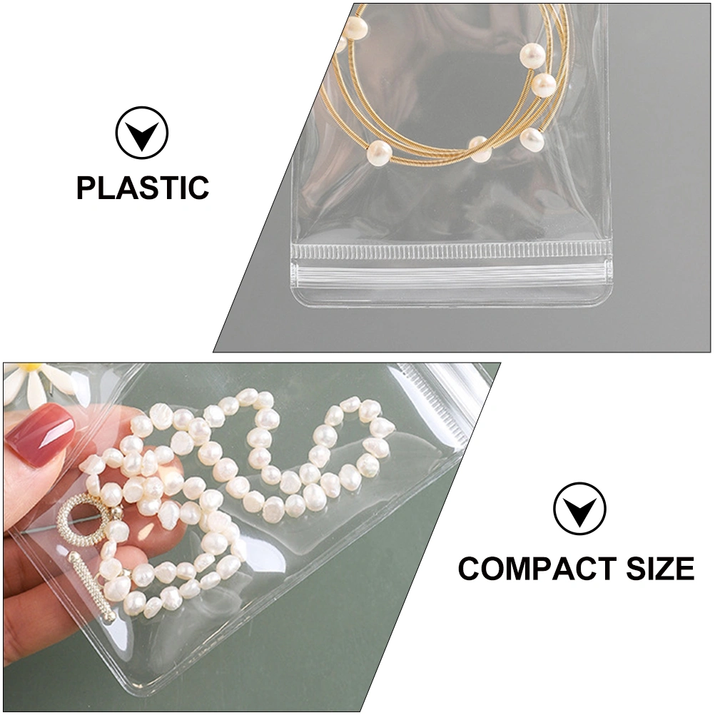 60Pcs Jewelry Bags Transparent Jewelry Bags Anti-oxidation Jewelry Bags Plastic Storage Bags