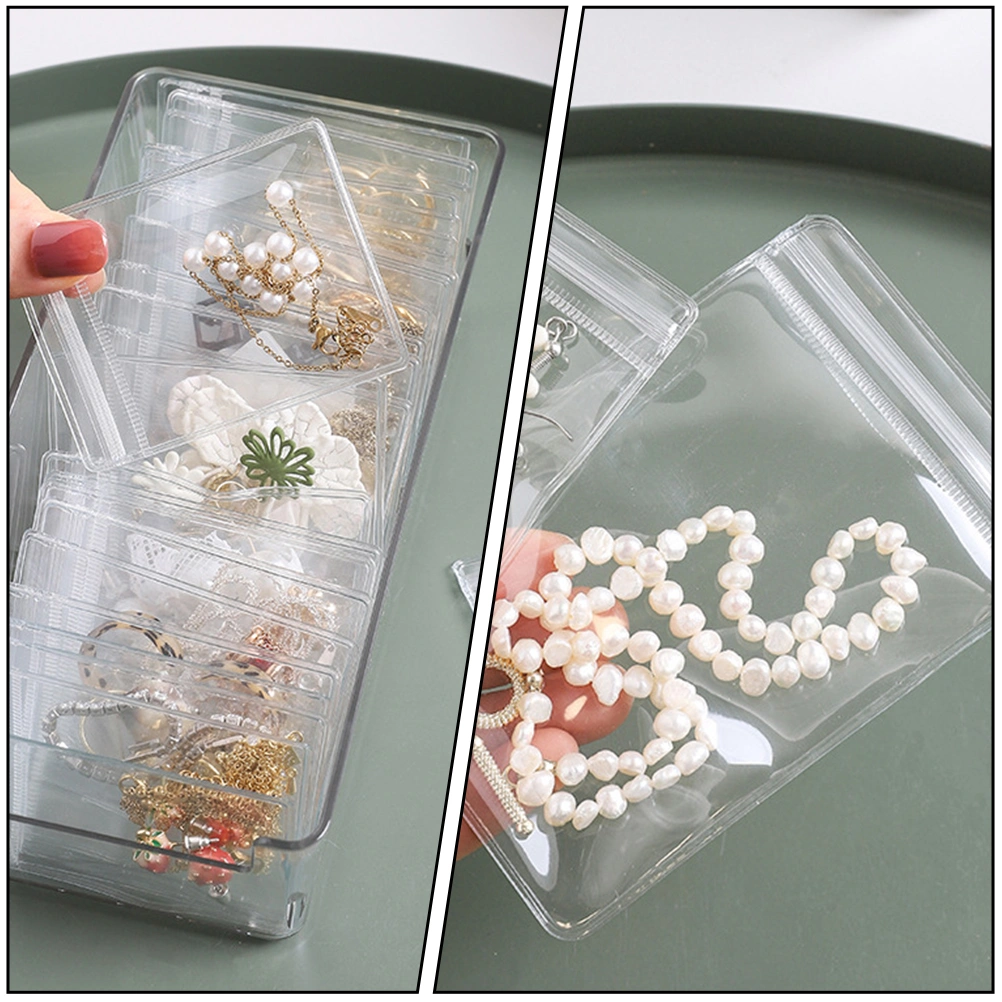60Pcs Jewelry Bags Transparent Jewelry Bags Anti-oxidation Jewelry Bags Plastic Storage Bags