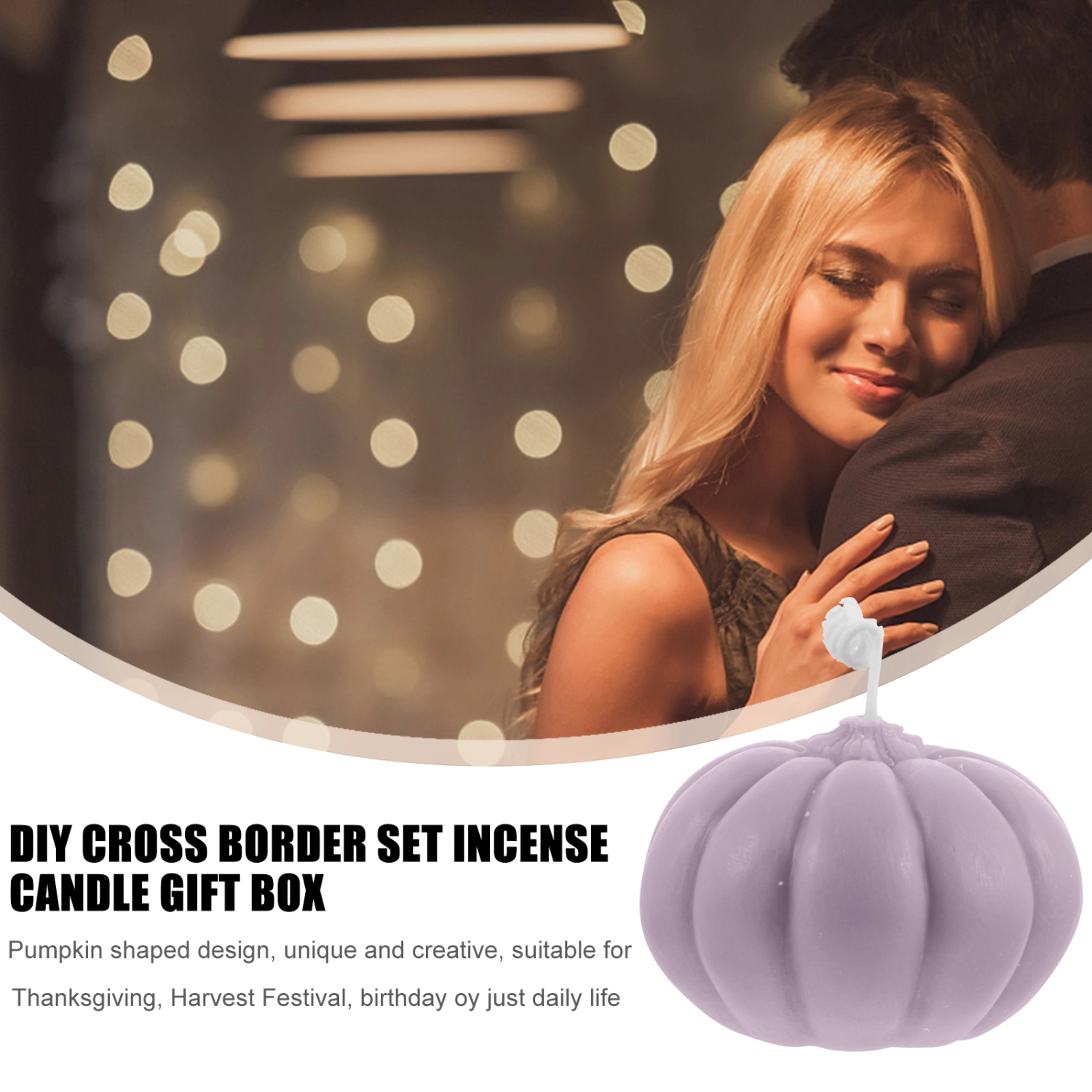 1Pc Pumpkin Shaped Candle Aromatherapy Candle Gift Box Decoration Ornament