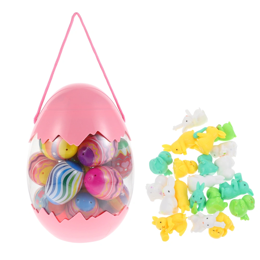 18 Sets Cartoon Eggs Decorative Egg Ornaments Sets Children Toys Easter Eggs Ornaments