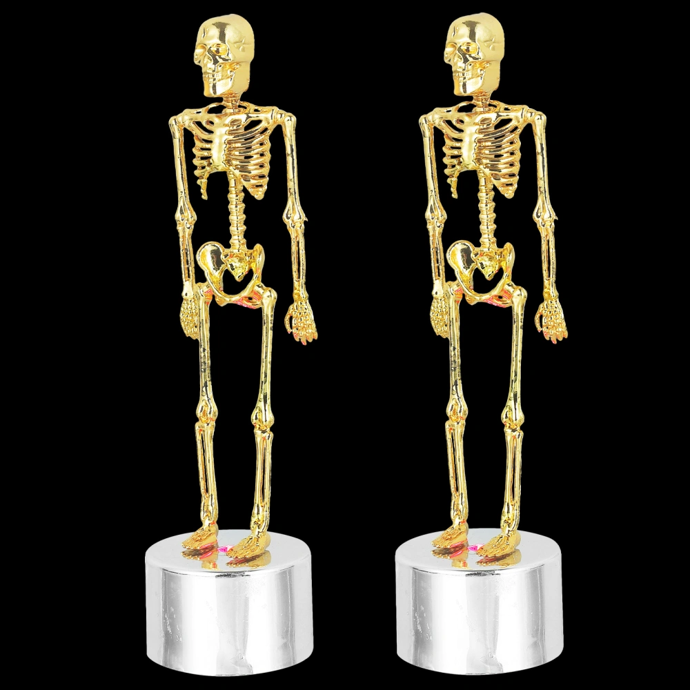 2pcs Halloween Skeleton Lamp Decor Luminous Halloween Themed Skeleton Lamp